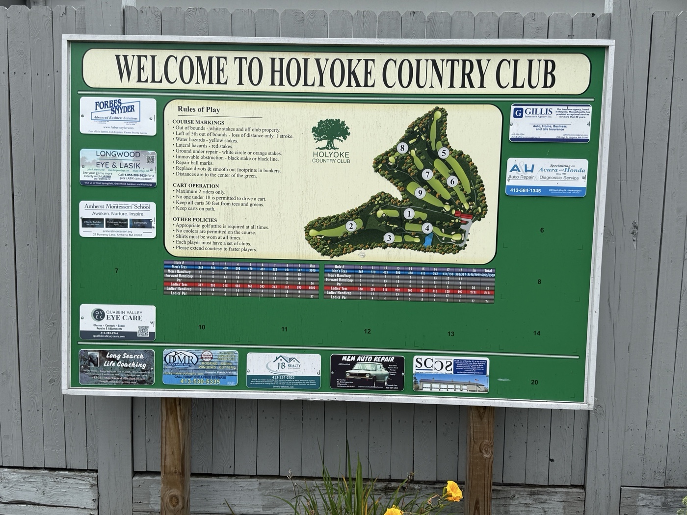 Golfer photo from a round at Holyoke Country Club in Holyoke, Massachusetts
